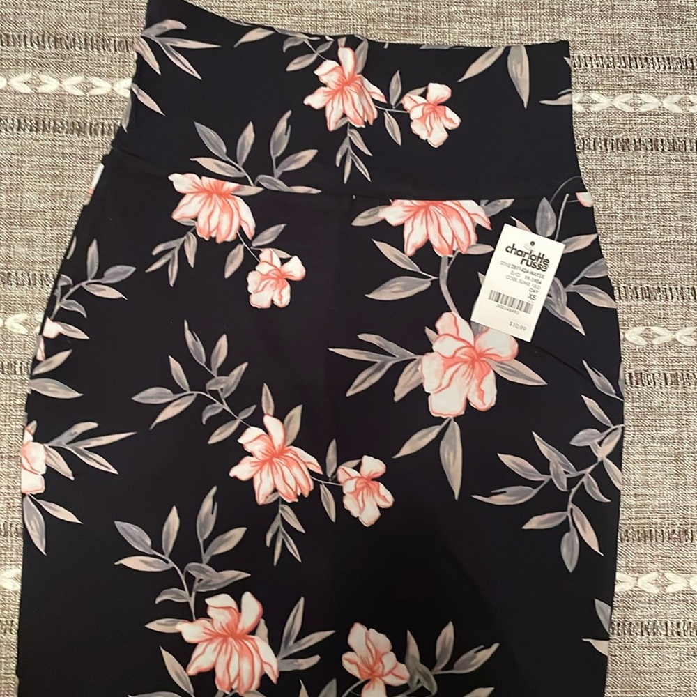 Charlotte Russe Flower Mini Skirt.